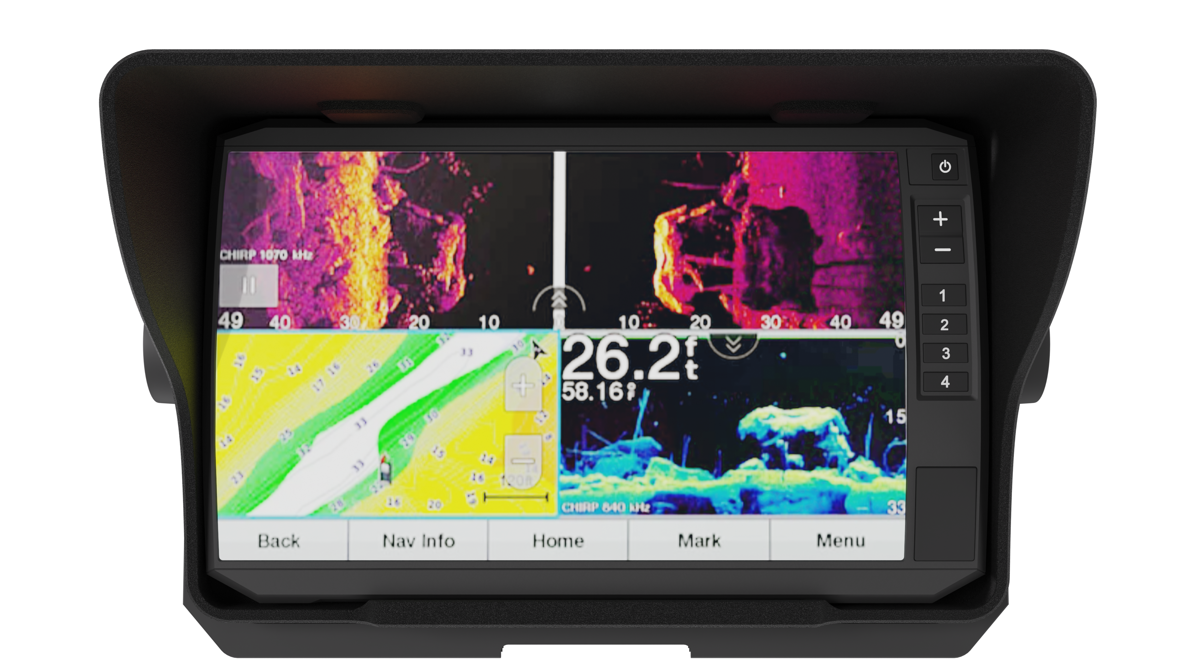 Garmin ECHOMAP UHD 73sv Fish Finder Visor