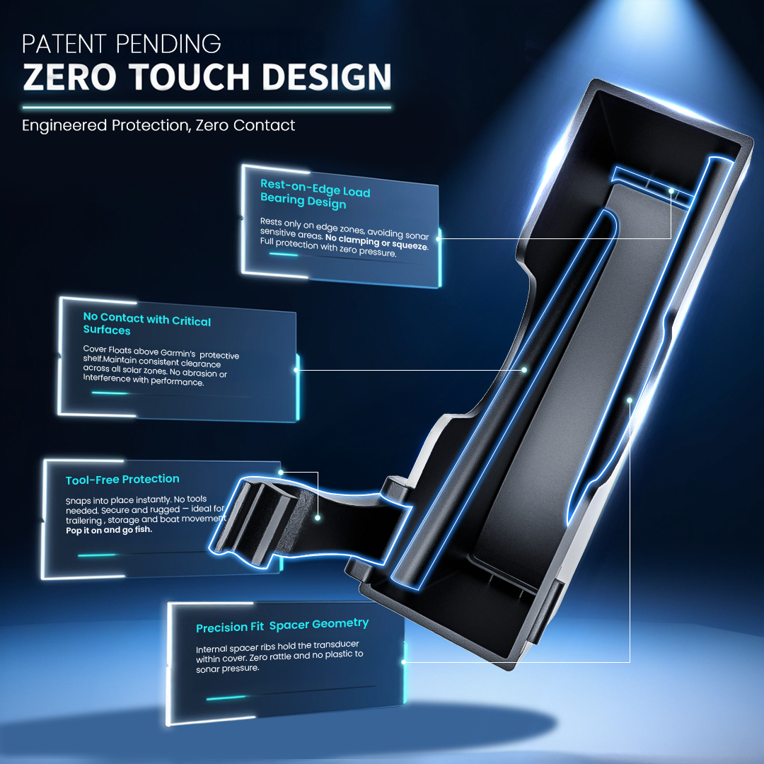 Lowrance active Target 2 transducer Cover Zero Touch Sonar Shield
